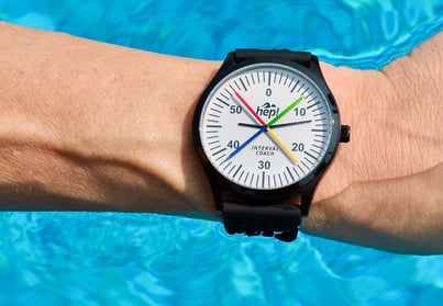 Schwimmuhr klein mit Zeigerkreuz wie im Schwimmbad