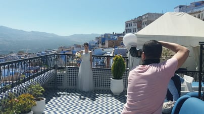 モロッコ青い街シャウエンでウェディングドレスを着て撮影/La belle chaouen (ラベルシャウエン)実加のブログ