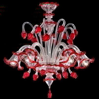 Il famosissimo colore rosso di Fabbrica Lampadari Murano