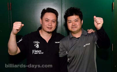 スポンサーシード2名。左から井上&照屋