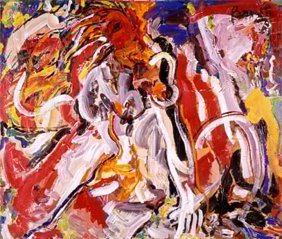 YET BEAUTIFUL, acrylique sur toile 110 x 85 cm, 1982