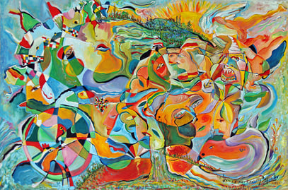 AVENTURA, acrylique sur toile, 120 x 80 cm, 2022