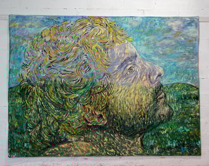 ORFÉO ET L'INFINI, acrylique sur toile, 2.95 m x 2.15 m, 2016