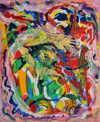 JUNTO AL CUERPO, acrylique sur toile, 50 x 60 cm, 2011