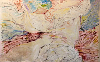 POUSSIÈRES D'ÉTOILES, acrylique sur toile, 3.40 m x 2.10 m, 2015