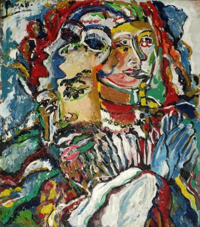 CABALLERO, acrylique sur toile, 60 x 80 cm, 1994.