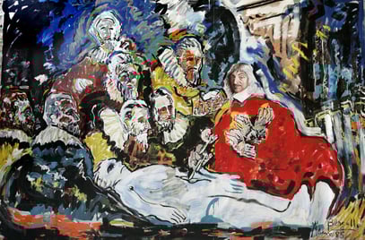 Descartes ou la Fable du Monde, acrylique sur toile, 550 x 380 cm, 1985