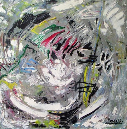 FONDO DE MAR, huile sur toile, 100 x 100 cm, 1992