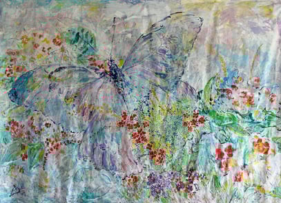 PAPILLON, acrylique sur toile, 300 x 220 cm, 2019 