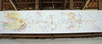 ESPÉRANZA, acrylique sur toile, 10 m x 2.15 m, 2016