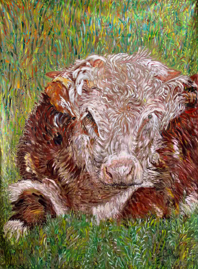 LE TAUREAU, acrylique sur toile, 2.75 M x 2.05 m, 2014