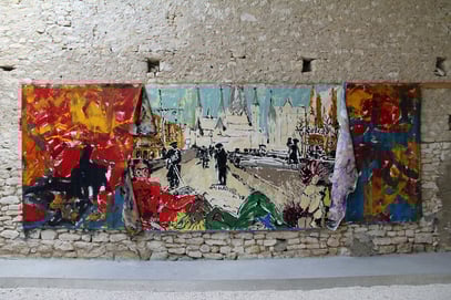 BERLIN, HIVER 1932-'33, acrylique sur toile, 6.10 m x 2.20 m, 1982