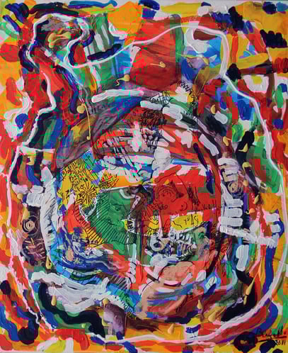 ABISMO ROJO, acrylique sur toile, 50 x 60 cm, 2011