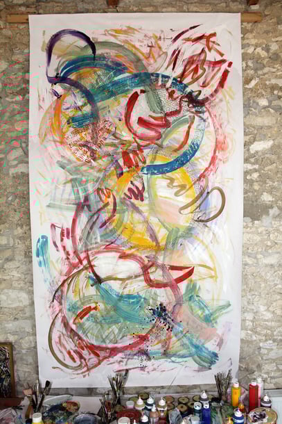 MUNDO NUEVO, acrylique sur papier, 3.78 m x 2.10 m, 2010