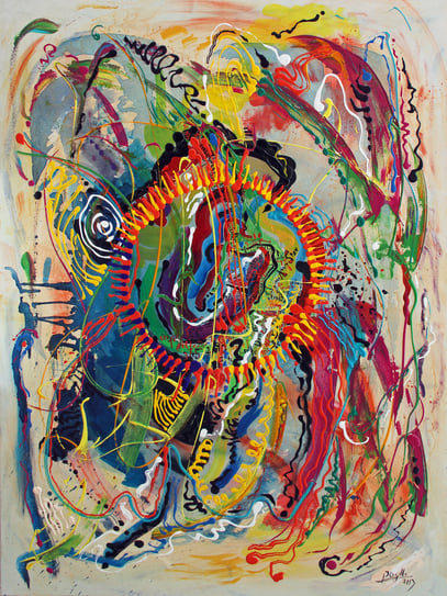 ORIGEN, acrylique sur toile, 130 x 97 cm, 2013