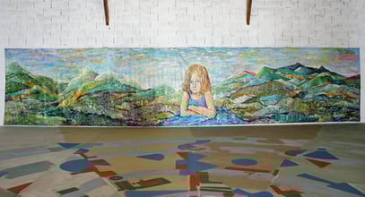 ALICE ET L'INFINI, acrylique sur toile, 10 m x 2.15 m, 2016