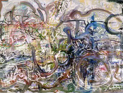 GÉNÉALOGIE, huile sur toile, 200 x 150 cm, 1992