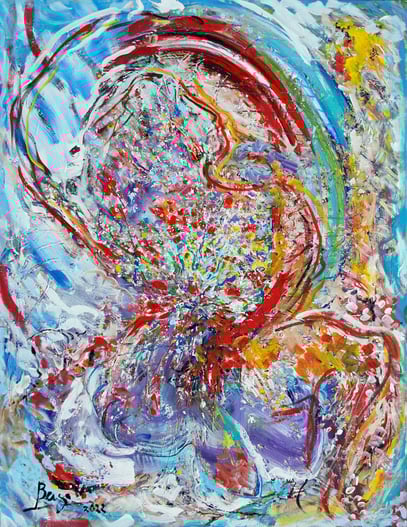 LA DANSEUSE, acrylique sur toile, 90 x 115 cm, 2022