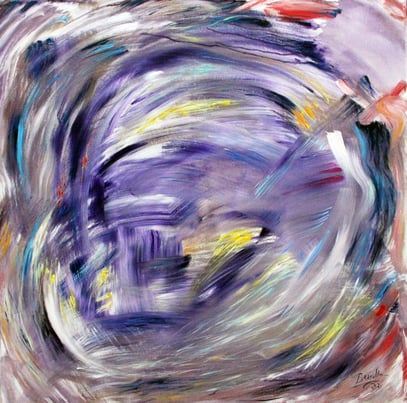 EL VIENTO, acrylique sur toile, 100 x 100 cm, 2021