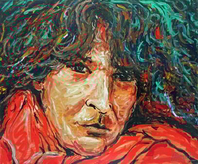 MATTHIJS VAN NIEUWKERK - JOURNALIST, acrylique sur toile, 100 x 120 cm, 2000