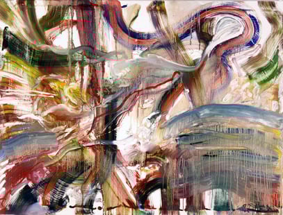 NOMADE, huile sur toile, 120 x 100 cm, 1992