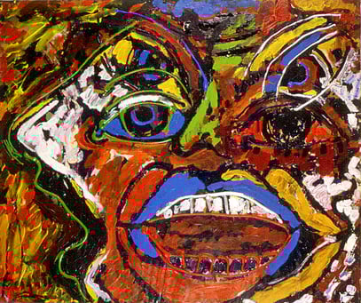 LA FURIA 6, acrylique sur toile, 100 x 100 cm, 1997