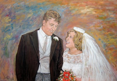 DAVID AND SUSAN HURLOCK, acrylique sur toile, 100 x 70 cm, 2008