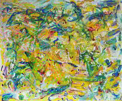JARDIN SAUVAGE, acrylique sur toile, 120 x 100 cm, 2024
