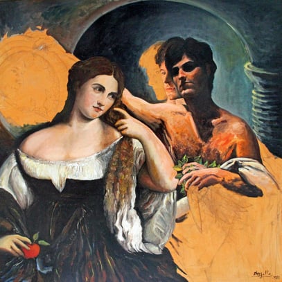 SANTIAGO NON FINITO, Huile sur toile, 100 x 100 cm, 1980