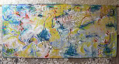 LE CHANT, acrylique sur toile, 7 m x 3 m, 2020