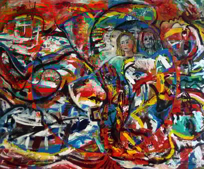 CIRCULO UNIVERSAL, huile sur toile, 160 x 130 cm, 1995