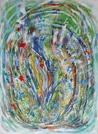 ESPÉRANCE, acrylique sur toile, 73 x 100 cm, 2018