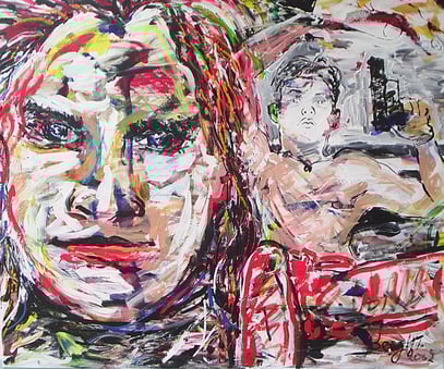 DESDE LA MEMORIA, acrylique sur toile, 100 x 120 cm, 2002