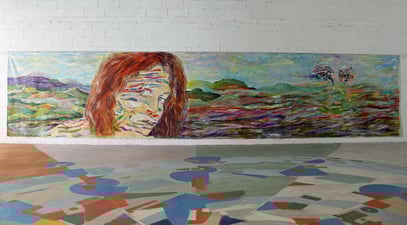 SALOMÉ ET L'INFINI, acrylique sur toile, 10 m x 2.15 m, 2016