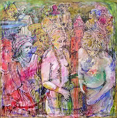 SALOMÉ, acrylique sur toile, 100 x 100 cm, 2006