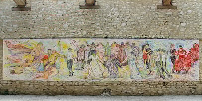 LA DANCE, acrylique sur toile, 10 m x 2.15 m, 2020