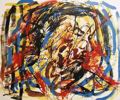 RESONANCIA, acrylique sur toile, 120 x 100 cm, 2000