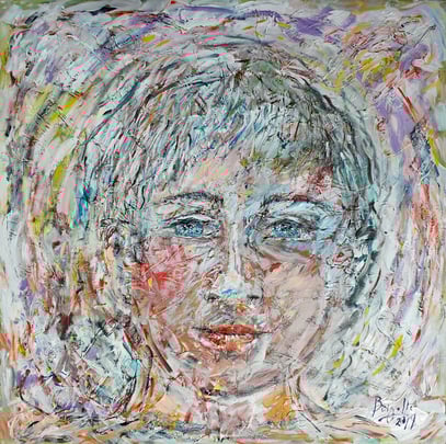 JUVENTUD, acrylique sur toile, 100 x 100 cm, 2019