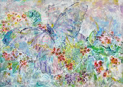 PAPILLON, acrylique sur toile, 3 m x 2.20 m, 2019