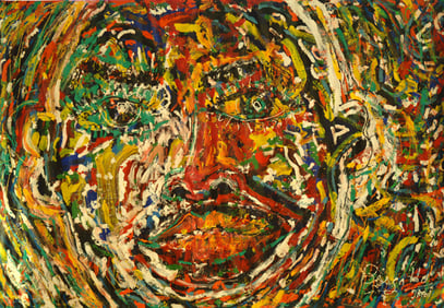 PORTRAIT DE LA FOLIE, acrylique sur toile, 3.10 m x 2.20 m, 2001