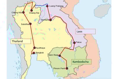 Unsere Reiseroute ...