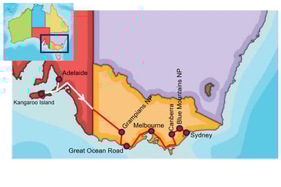 Australien. Etappe 2 ... der Süden