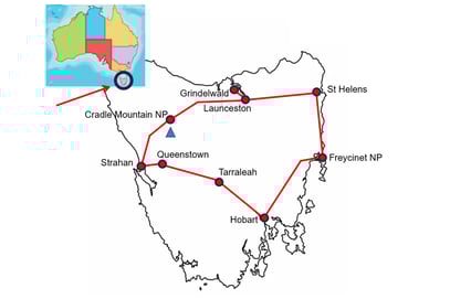 Tasmanien: Etappe 3 ... der kleinste Bundesstaat Australiens.