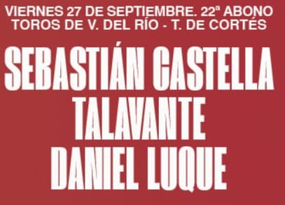 Toros de Victoriano del Rio pour  Sébastien Castella, Alejandro Talavante et Daniel Luque