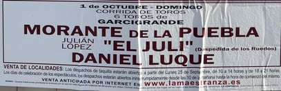 Toros de Garcigrande pour El Juli (despedida), Castella et Daniel Luque