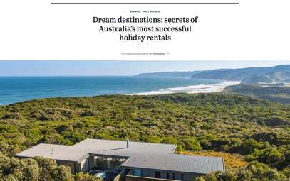 The Sydney Morning Herald: Dream destinations: secrets of Australia’s most successful holiday rentals