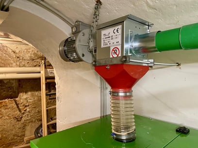 Auslauf Förderspirale Schneckenmotor