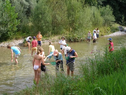 Naturbegegnung im "Ökosystem Gewässer" durch Klassenexkursionen | Foto J. Prummer