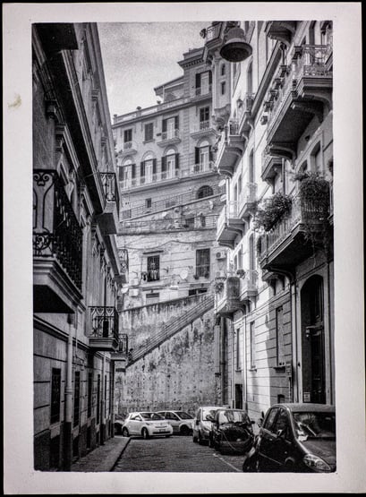 Napoli 2018, Stairs, Kallitype, Gold Toned, April 2020, 1/5