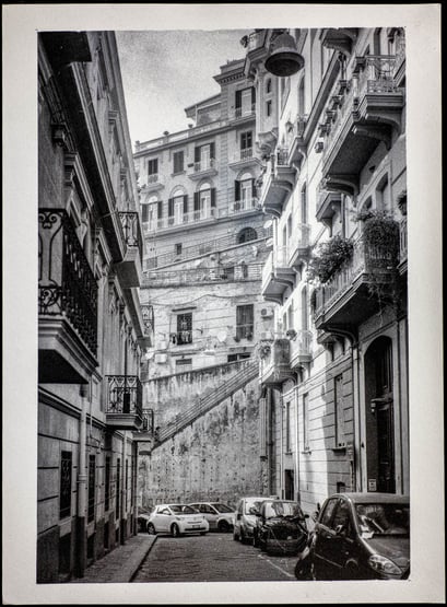 Napoli 2018, Stairs, Kallitype, Gold Toned, April 2020, 2/5